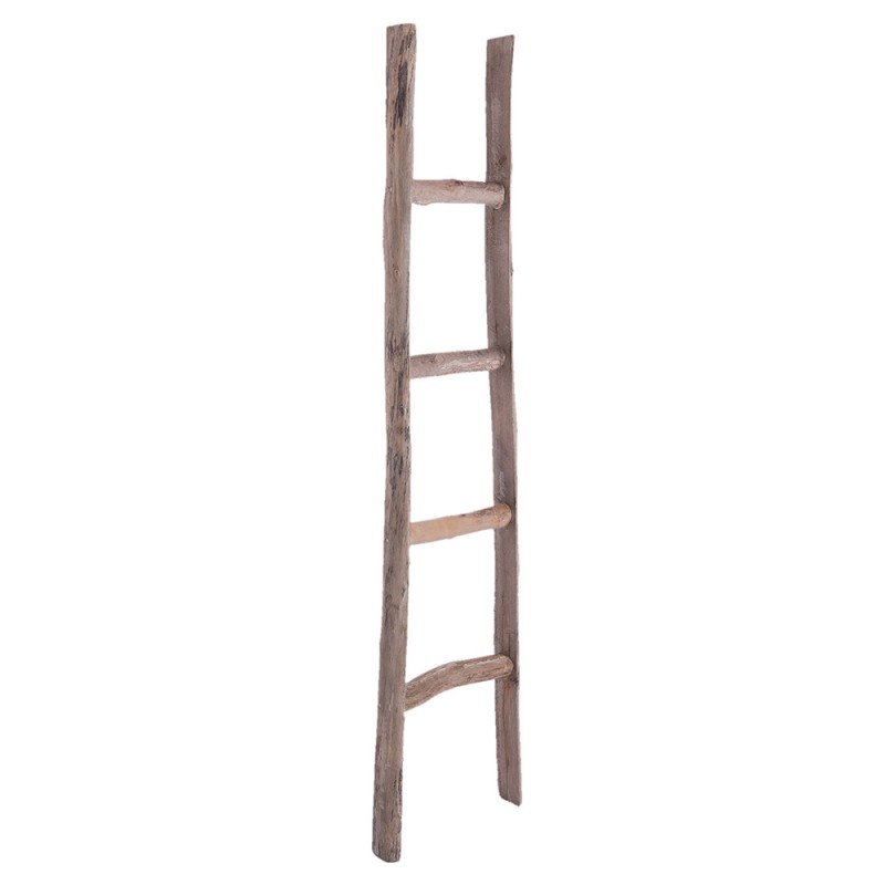 2Clayre & Eef Handdoekhouder 5H0369 34*6*130 cm Bruin Hout Decoratie ladder