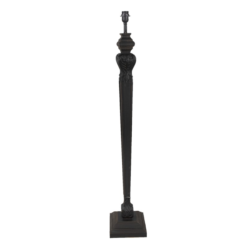 Clayre & Eef Floor Lamp Ø 23x134 cm Black Wood Round