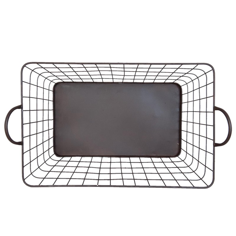 Clayre & Eef Basket 60x35x41 cm Brown Iron Rectangle