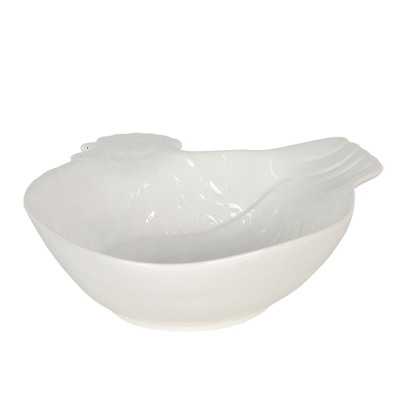 Clayre & Eef Soup Bowl 23x26x7 cm White Ceramic Rooster