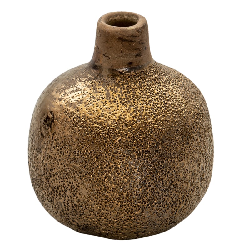 Clayre & Eef Vase 9 cm Brown Ceramic Round