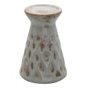 Clayre & Eef Candle holder Ø 14x21 cm Grey Ceramic Round