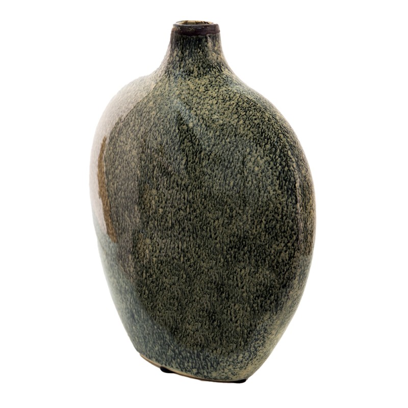 Clayre & Eef Vaso  23x11x26 cm Verde Ceramica