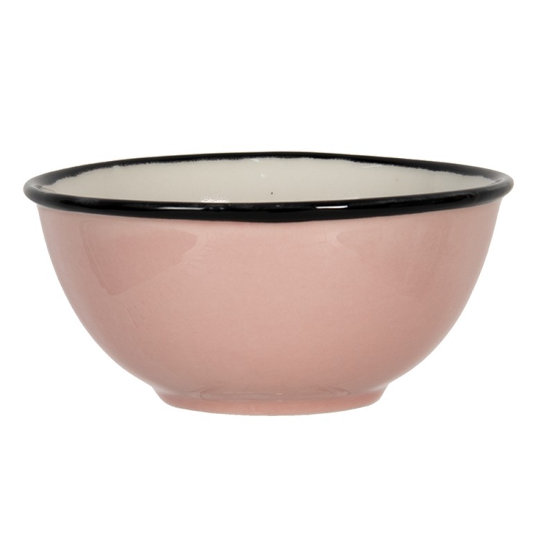 Clayre & Eef Soup Plate Ø 12x6 cm Pink Ceramic Round