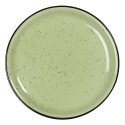 Clayre & Eef Dinner Plate Ø 27 cm Green Ceramic Round