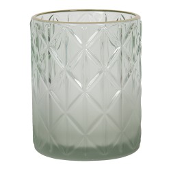Clayre & Eef Teelichthalter Ø 10x12 cm Grün Glas Rund