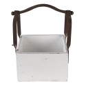 Clayre & Eef Basket 24x19x28 cm White Wood Metal