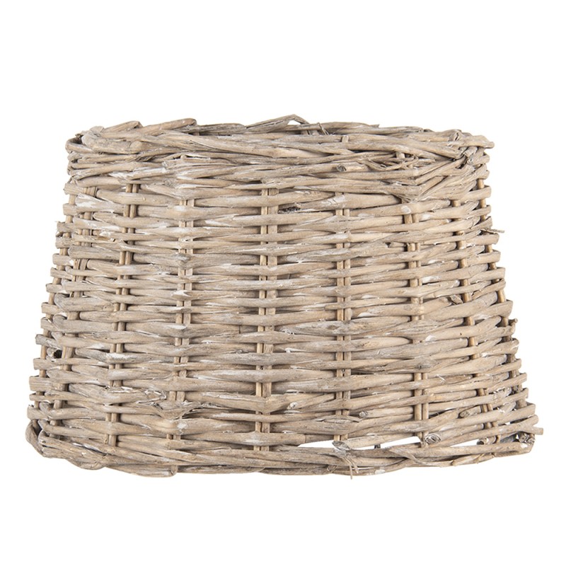 Clayre & Eef Lampshade Ø 25x16 cm Brown Rattan Oval
