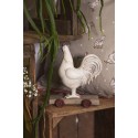 2Clayre & Eef Statue Rooster 15x7x17 cm White