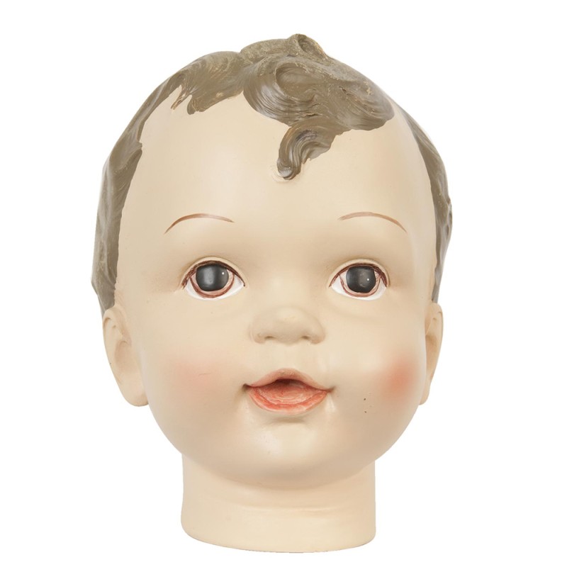 Clayre & Eef Figurine Children's Head 12x10x13 cm Beige Polyresin