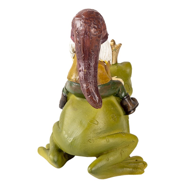 Clayre & Eef Figurine Frog 7x7x9 cm Green Polyresin