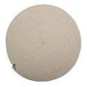 Clayre & Eef Wicker Placemat Ø 51x1 cm White Yellow Jute Round Circle