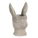 Clayre & Eef Planter 16x15x26 cm Grey Stone Round Rabbit