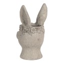Clayre & Eef Planter 16x15x26 cm Grey Stone Round Rabbit