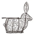Clayre & Eef Easter Basket Rabbit 26x13x28 cm Black Iron
