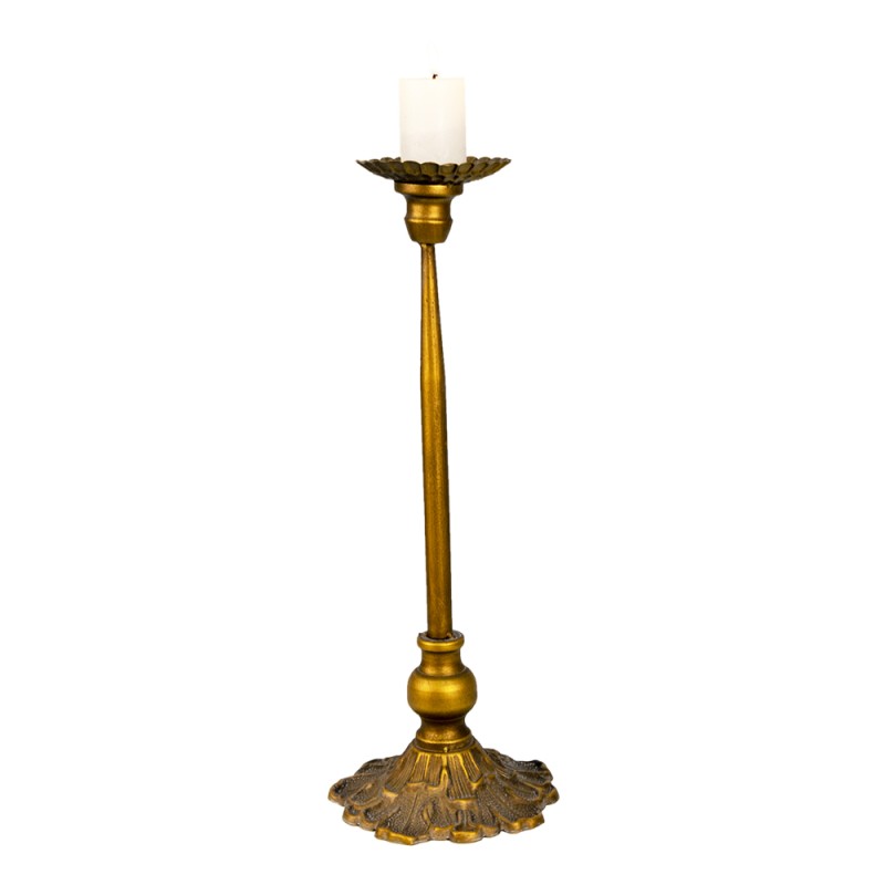 Clayre & Eef Candle holder Ø 14x40 cm Gold colored Iron