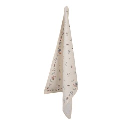 Clayre & Eef Tea Towel 50x70 cm Beige Blue Cotton Chicken and Rooster