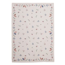Clayre & Eef Tea Towel 50x70 cm Beige Blue Cotton Chicken and Rooster