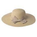 Juleeze Chapeau de femme Ø 42 cm Beige Paille en papier Rond