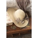 Juleeze Cappello da donna Ø 42 cm Beige Paglia di carta Rotondo