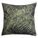 Clayre & Eef Decorative Cushion 43x43 cm Green Synthetic Square Leaves