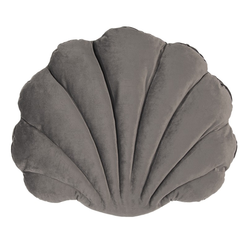 Clayre & Eef Coussin décoratif Coquillage 38x48 cm Gris Polyester
