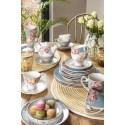 Clayre & Eef Tea for One 400 ml Bleu Blanc Porcelaine Fleurs