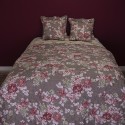 Clayre & Eef Cushion Cover 50x50 cm Brown Polyester Square Flowers