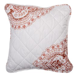 Clayre & Eef Kissenbezug 40x40 cm Weiß Baumwolle Polyester Quadrat