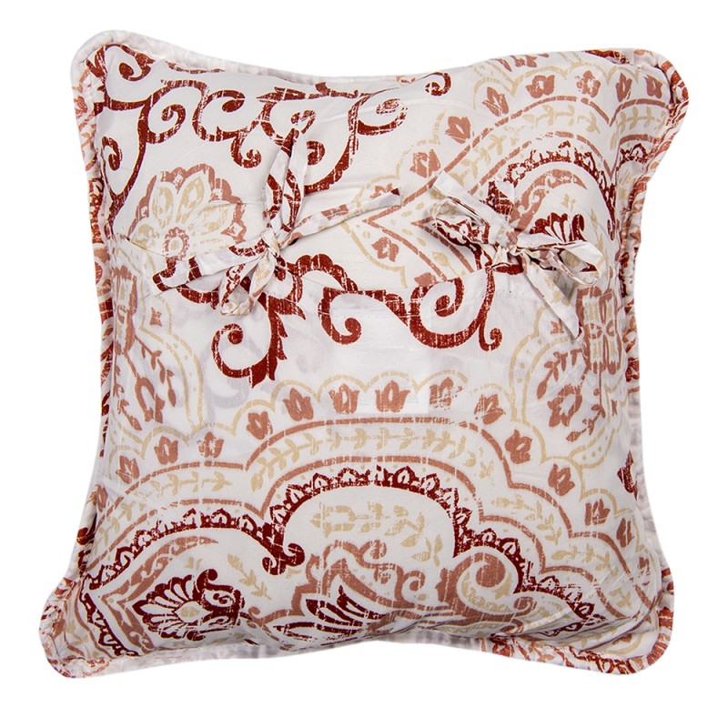 Clayre & Eef Cushion Cover 40x40 cm White Polyester Square