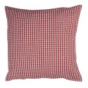 Clayre & Eef Housse de coussin 40x40 cm Blanc Rouge Coton Carré Fraises