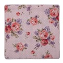 Clayre & Eef Federa per cuscino 40x40 cm Rosa Viola Cotone Quadrato Rose