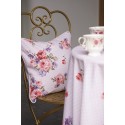 Clayre & Eef Cushion Cover 40x40 cm Pink Purple Cotton Square Roses