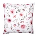Clayre & Eef Federa per cuscino 40x40 cm Bianco Rosa  Cotone Quadrato Rose