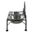 Clayre & Eef Dog Bowl 39x19x25 cm Black Iron Rectangle