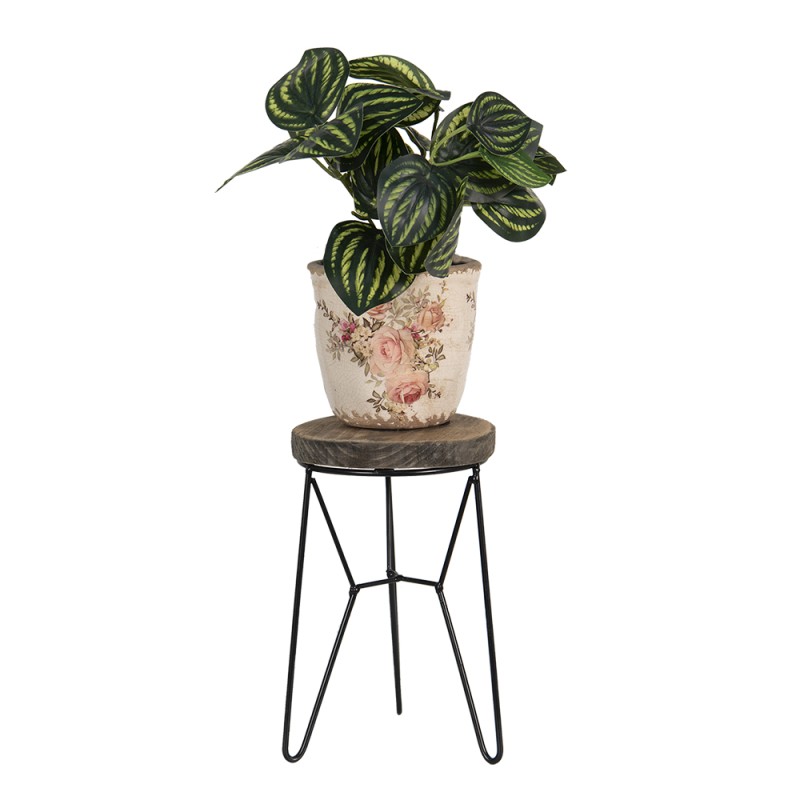 Clayre & Eef Tavolino per piante 22 cm Marrone Legno