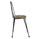 Clayre & Eef Plant Table Chair 23x22x45 cm Brown Wood Iron