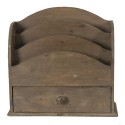 Clayre & Eef Letter Holder 33x13x31 cm Brown Wood