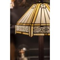 LumiLamp Lampada da tavolo Tiffany Ø 30x50 cm  Beige Marrone  Plastica Vetro Esagono
