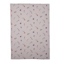 Clayre & Eef Tea Towel  50x70 cm Beige Pink Cotton Rectangle Flowers
