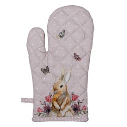 Clayre & Eef Gant de four 18x30 cm Beige, Gris