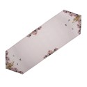 Clayre & Eef Tafelloper  50x160 cm Beige Roze Katoen Konijn Bloemen