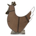 Clayre & Eef Egg Holder Chicken 34x16x41 cm Brown Beige Wood Metal