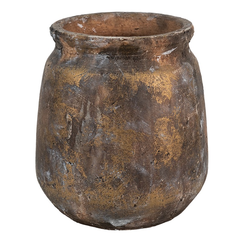 Clayre & Eef Vase Ø 19x22 cm Brown Terracotta Round