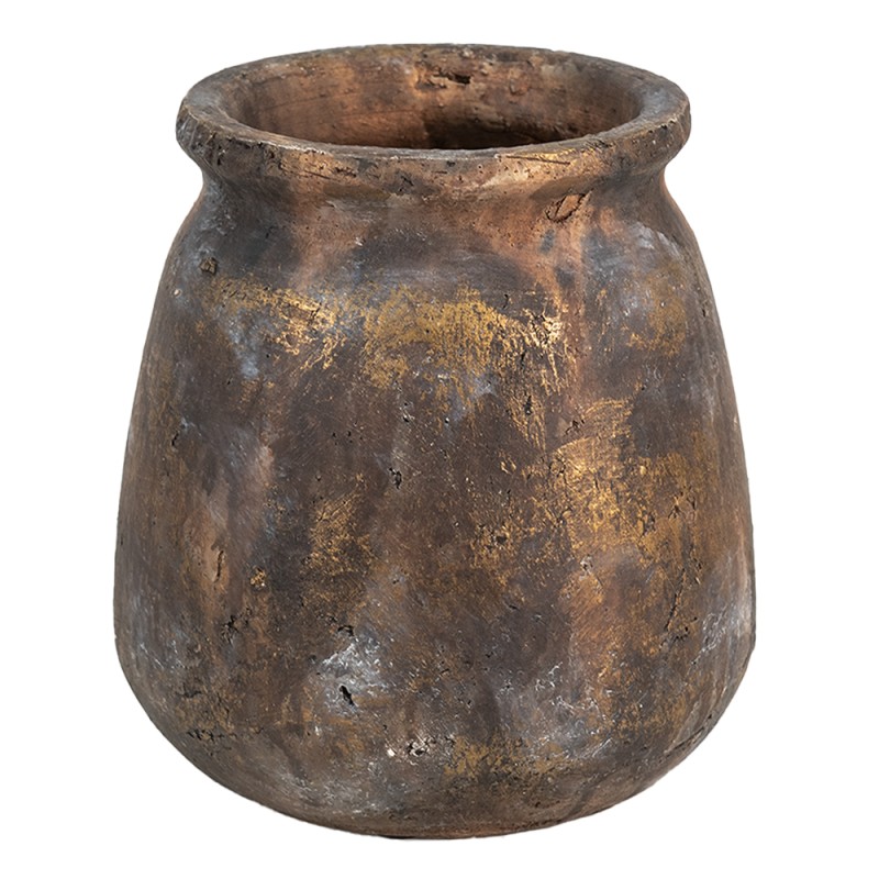 Clayre & Eef Vase Ø 16x18 cm Brown Terracotta Round
