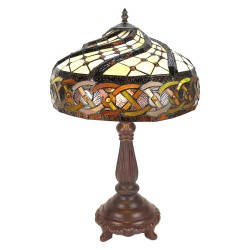 LumiLamp Lampe de table Tiffany Ø 34*58 cm E27/max 2*60W