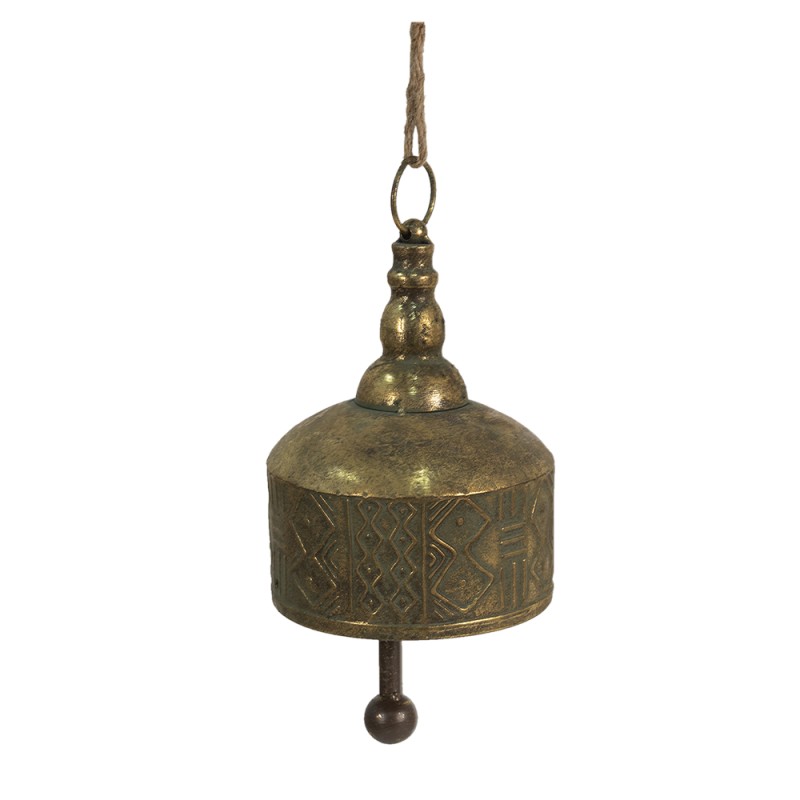 Clayre & Eef Vintage Doorbell Ø 15x22 cm Copper colored Metal Round