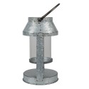Clayre & Eef Lantern Ø 16x28 cm Grey Metal Glass Round