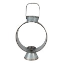 Clayre & Eef Wind Light 23x11x43 cm Grey Metal Glass Round