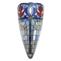 LumiLamp Wandlamp Tiffany  26x15x52 cm  Blauw Glas